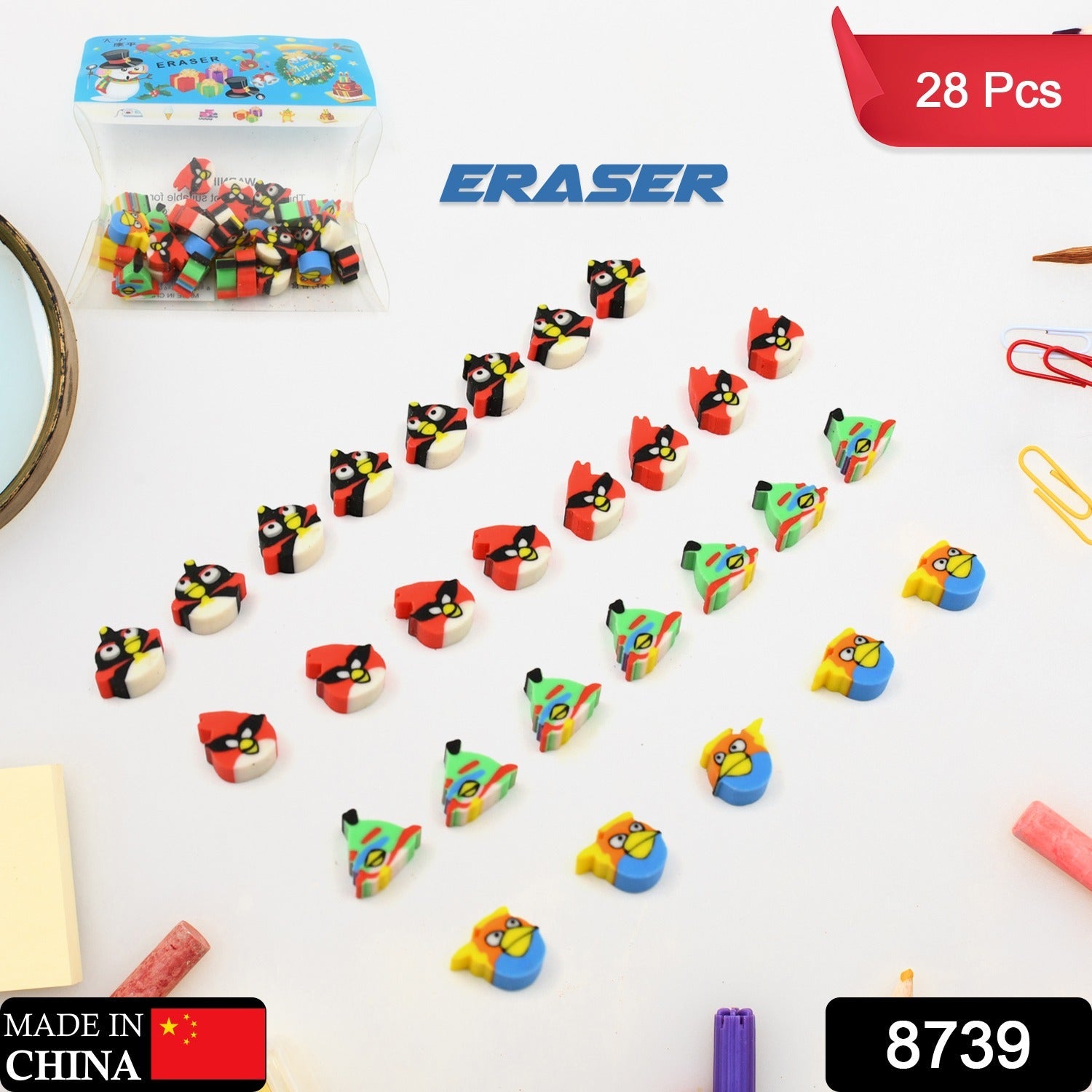 8739 Fancy & Stylish Colorful Erasers, Mini Eraser Creative Cute Novelty Eraser for Children Different Designs Eraser Set for Return Gift, Birthday Party, School Prize (28 Pcs In 1 Packet) 8739 Fancy & Stylish Colorful Erasers, Mini Eraser Creative Cute Novelty Eraser for Children Different Designs Eraser Set for Return Gift, Birthday Party, School Prize (28 Pcs In 1 Packet)